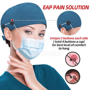 Service OEM – Dernier style – Bonnets de bloc opératoire légers 100 % coton sur mesure pour usage hospitalier – Quantité en gros disponible - Product Image 3