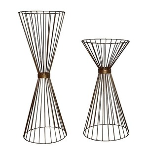Set of 2 Handcrafted Metal Planters Trendy Hanging Design for Balcony Garden Living Room Enhance Your Space with Style - Product Image 2