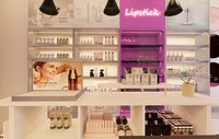 Vitrine de présentation de luxe pour maquillage et parfums avec éclairage LED - Meuble de présentation personnalisable pour les magasins de détail