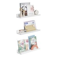 Étagères murales flottantes en bois de haute qualité, étagère murale blanche pour la décoration de la maison, présentoir de livres