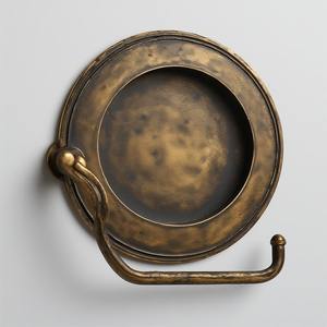 Porte-papier hygiénique mural en or vintage avec gravure florale Artisan fait à la main offrant décoratif - Product Image 4