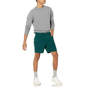Short d'entraînement pour hommes 100% coton décontracté confortable cordon élastique taille poches imprimé vêtements de course - Product Image 4