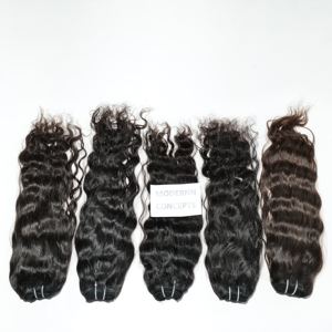 Remy Virgen pelo indio sin procesar cutículas onda de agua ninguno derramamiento ondulado tejido paquetes Natural negro templo cabello humano gran - Product Image 4