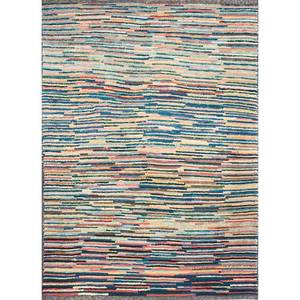 Tapis en laine rayés Nuray, noués à la main, pour entrée, couloir, maison - Pae-1358, motif puzzle abstrait, rectangulaire, tapis Jaipur US - Product Image 1