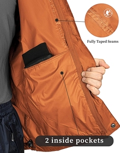 Tendance Marque Super Lâche Extérieur Toile Veste avec Capuche Bande Réfléchissante Coupe-Vent Col Imperméable Outwear - Product Image 4