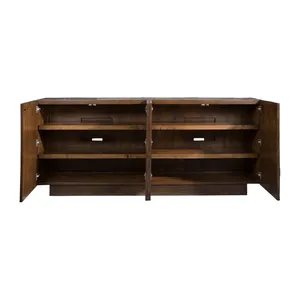 <span class=keywords><strong>Console</strong></span> multimédia et meuble TV |   Centre de divertissement moderne et luxueux avec rangement - Product Image 4