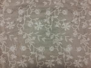 Excellent Quality Woven <b>White</b> Cotton 3D Applique Floral Embroidered Fabric <b>for</b> <b>Girls</b> <b>Dresses</b> & Gowns Available Wholesale Supply - Product Image 2