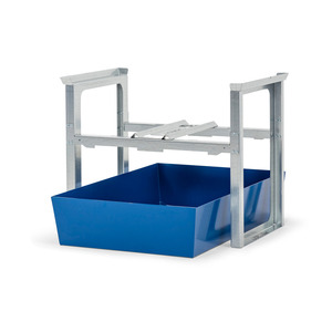 Scaffale per fusti/stazione di riempimento per 1 fusto da 200 litri, vasca di raccolta verniciata, 1049 x 1236 x 837 mm - Product Image 5