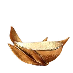 Cuencos de cerámica japoneses con diseño de forma de mango, mesa de comedor de Metal de aluminio chapado en oro, cuenco de utensilios de cocina - Product Image 1