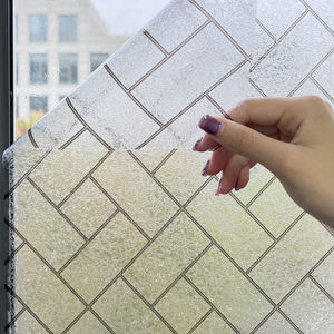 PVC PET Fenêtre Film <span class=keywords><strong>Opaque</strong></span> Givré Briques <span class=keywords><strong>Bande</strong></span> Style Étanche Décoratif Confidentialité Contrôle Verre Couverture Rouleau Format - Product Image 4