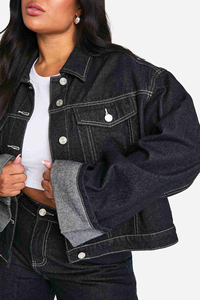 Veste en jean pour femme sur mesure 2026, en coton, imprimée, boutons en corne, séchage rapide, respirante, grandes tailles, service OEM - Product Image 3