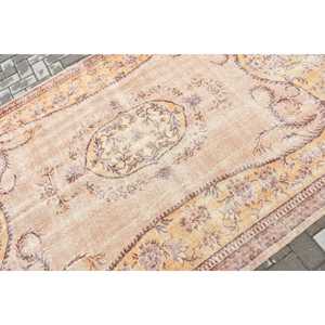 Vintage Rug, 5.5x8.4 ft Turkish Rug, <b>Brown</b> Oriental <b>Wool</b> Rug - Product Image 5