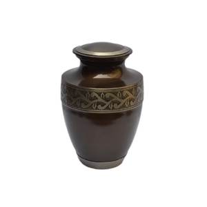 Urnas de cremación de latón con diseño de árbol plateado de Color verde oscuro para cenizas humanas, suministros funerarios, urnas para adultos de entierro conmemorativo - Product Image 5