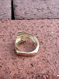 Dernière bague de fiançailles et de mariage en or jaune 14 carats avec diamant naturel taillé en canal, design unique 2026, par un grossiste OEM - Product Image 6