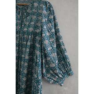 Handmade Cotton Hand Block Print Boho Maxi <b>Dress</b> <b>Women's</b> Summer Wear Breathable Washable Natural Eco-Friendly - Product Image 2