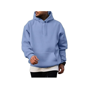 Customized Winter Oversized drop shoulder Casual 100% Cotton Long Sleeve Men's Hoodies Trendy Breathable Pullover hoodies - Product Image 5