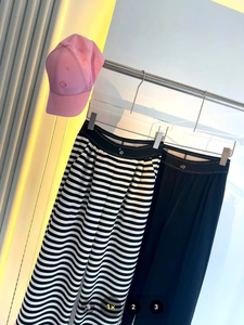 Loose <b>Trousers</b> High Elastic Waist Character Wide Leg Pants Hanging Straight Knitted Breathable Casual <b>Summer</b> Full Length Pants - Product Image 3