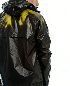<b>Winter</b> Heat Reactive Color Changing Men's Casual Coated Woven <b>Jacket</b> with <b>Waterproof</b> Thermochromic Zipper - Product Image 4