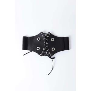 Ceinture élastique pour femme avec détails à œillets, ceinture pour veste, ceinture pour chemise, ceinture pour robe - NOIR - Product Image 5