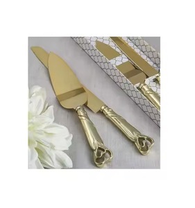 Ensemble de serveurs à gâteaux en laiton de qualité supérieure Couteau à gâteau et pelle en laiton Design attrayant Meilleure qualité - Product Image 5