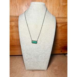 Tia <b>Long</b> Kingman Turquoise & Sterling Silver <b>Necklace</b> for Gift Occasions - Product Image 3