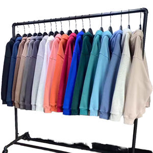 Sweat à capuche solide et épais pour hommes 480g Style Boxy unisexe couleur unie unie sweat double couche à capuche pour hommes - Product Image 6