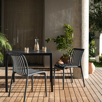 Chaises de salle à manger empilables de Sukavina | Chaises de patio en métal pour meubles de jardin, terrasse, balcon, restaurant et café