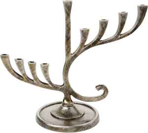 需要高い新デザイン手作りソリッドシャイニーサテン9アームメノラキャンドルスティックホルダー最高ハヌカ金属キャンドルホルダーキャンドルジャー - Product Image 4