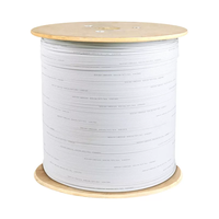 Cable de Fibra Óptica Monomodo para Interiores, 1 Núcleo, 1 km/2 km/3 km, Tambor de Madera Contrachapada, Cable de Fibra Óptica FTTH, Óptimo para Uso en Interiores