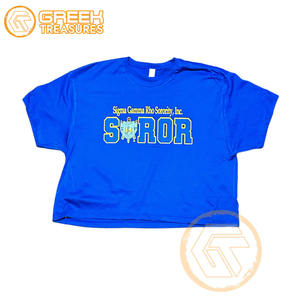 เสื้อยืดผู้หญิง Sigma Gamma Rho แบบสั่งทำพิเศษ เสื้อผ้าสำหรับชมรมนักศึกษาหญิง ฤดูร้อน ผ้าฝ้ายเจอร์ซีย์คุณภาพสูง เป็นมิตรกับสิ่งแวดล้อม ไม่หดตัว - Product Image 5