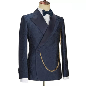 Costumes italiens deux pièces de haute qualité pour hommes <span class=keywords><strong>tenue</strong></span> d'affaires de marié de mariage exquise revers à un bouton respirant sur mesure - Product Image 2