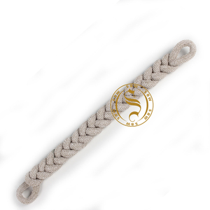 Cordons de cérémonie en argent et mentonnières Accessoires d'uniforme en métal tressé à motif plat avec utilisation pour sacs - Product Image 1