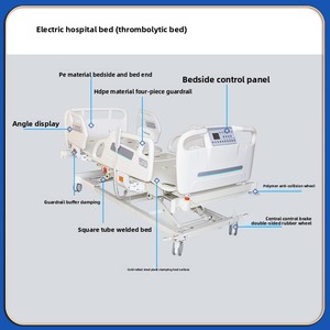 <span class=keywords><strong>Lit</strong></span> <span class=keywords><strong>d</strong></span>'hôpital électrique multifonctionnel à 7 fonctions, <span class=keywords><strong>lit</strong></span> médical de soins intensifs avec balance, radiographie et RCP pour clinique et hôpital - Product Image 5