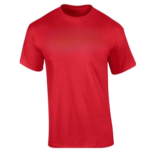 Camiseta Casual para Hombre de Talla Grande con Logotipo Personalizable de Alta Calidad, Color Rojo, 220 g/m², 100 % Algodón Orgánico, Transpirable, Ecológica - Product Image 1