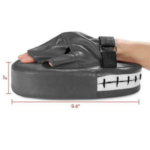 Mitaine de boxe en coton noir Focus Punch Pads Kit cible à la main MMA Thai Kick Pad pour l'entraînement de karaté taux de gros OEM prix bon marché - Product Image 5