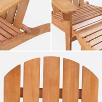 Chaise de loisirs pliable en bois de teck, mobilier de jardin avec Table d'appoint polyvalente et repose-pied