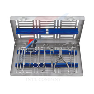 10ชิ้นชุดเครื่องมือผ่าตัด rongeur Mayo-hegar Needle Holder scalpel Handle LUCAS Bone curette - Product Image 3