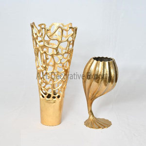 Escultura de aluminio de nuevo diseño, escultura de hoja de Acabado plateado con Base de mármol para escultura de centro de mesa - Product Image 6