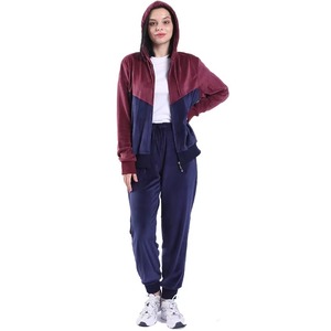 Ensemble de pantalons de survêtement et de sweat à capuche pulls deux pièces personnalisables Vêtements d'entraînement grande taille Survêtements en polaire technique pour femmes - Product Image 5