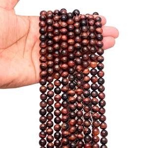 Kamal Gems 15\" Yellow Tiger Eye <b>Stone</b> <b>Beads</b> 3mm Loose <b>Beads</b> for Jewelry Making Red Gemstone Strand - Product Image 3