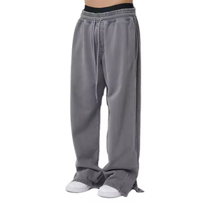 Venta al por mayor pantalones de chándal holgados de moda 100% algodón estilo casual con patrón recto de cintura media mejor precio pantalones de chándal holgados - Product Image 2