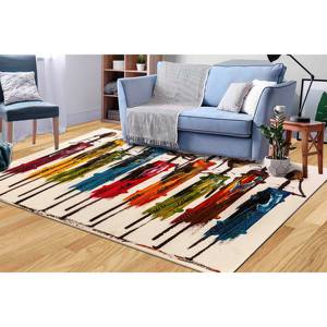 Alfombra con Diseño de Pintura del Pueblo Masai: Alfombra Antideslizante Impresa en 3D, Alfombra de Chenilla - Product Image 3