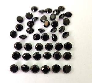 Natural Black Spinel Round 5mm Cut Faceted - Loose Black Spinel Loose Gemstone Top Quality - Product Image 1