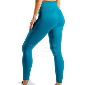 Legging de yoga informal de cintura alta Legging de entrenamiento de gimnasio de poliéster transpirable con técnicas cosidas - Product Image 3