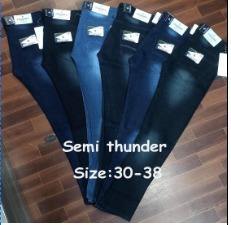 Haute qualité Thunder Washed Slim Fit Stretch Denim Jeans hommes tenue décontracté prix usine fournisseur en gros OEM Service quantité minimale de commande 100 - Product Image 6