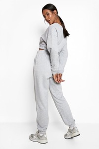 2025 nuevo estilo de mujer Crop Top sudadera pantalón chándales ropa informal hecha a medida para el invierno de talla grande con capucha de peso pesado - Product Image 5