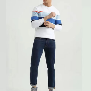 เสื้อสเวตเตอร์สวมหัวสำหรับผู้ชายเสื้อสเวตเตอร์แบบกำหนดเองพิมพ์ลายทันสมัย - Product Image 5
