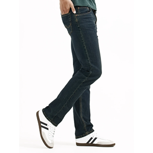 กางเกงยีนส์ขายาวสำหรับผู้ชายทรงสลิมฟิตกางเกงยีนส์ซักดีไซน์ตามสั่งมีสไตล์ - Product Image 4