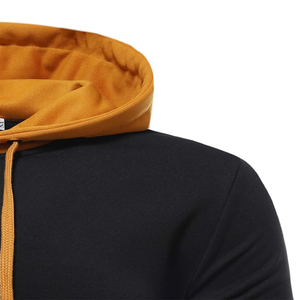 Ensemble de pantalons de survêtement à capuche avec cordon de serrage de couleur assortie pour hommes vêtements d'hiver à manches ordinaires personnalisés couleur bloc OEM - Product Image 4