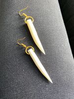 Pendientes de Hueso de Búfalo Hechos a Mano, Ecológicos y de Alta Calidad, Forma de Gota de Cuerno Natural, Artesanía Moderna para Bodas, QUALITY ENTERPRISES